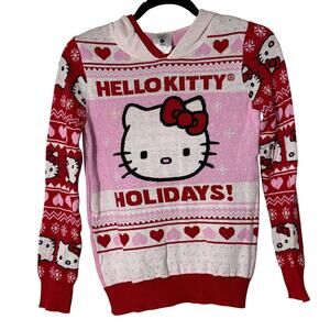 Hello Kitty‎ by Sanrio Hybrid Apparel Sweater w/ Hood Ears Sz Large